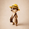 Individuelle 3D-Figur eines Safari-Charakters als personalisierte Sonderanfertigung