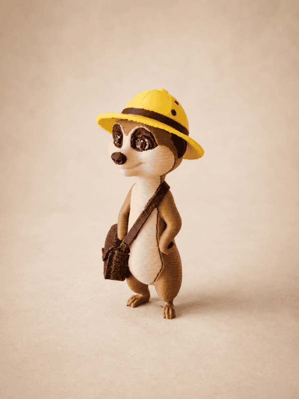 Individuelle 3D-Figur eines Safari-Charakters als personalisierte Sonderanfertigung