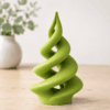 Moderner Spiral-Deko-Baum in Hellgrün