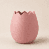 3D-gedruckte Ei-Vase in Rosa mit gezacktem Rand