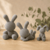 Osterhasen 3er-Set aus PLA in Grau Matt