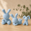 Modernes Osterhasen Set in Hellblau Matt