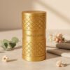 Personalisierte Geldgeschenkbox zur Konfirmation im Rautendesign in Gold