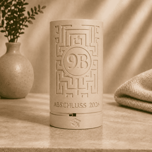 Personalisierte Labyrinth-Geschenkbox zum Abschluss in Sand