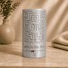Personalisierte Labyrinth-Geschenkbox zum Abschluss aus silbernem Silk PLA