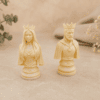 Personalisierte Schachfiguren als König und Königin aus Resin